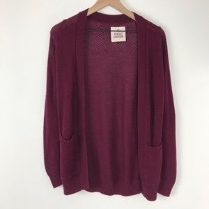 burgundy cardigan ladies